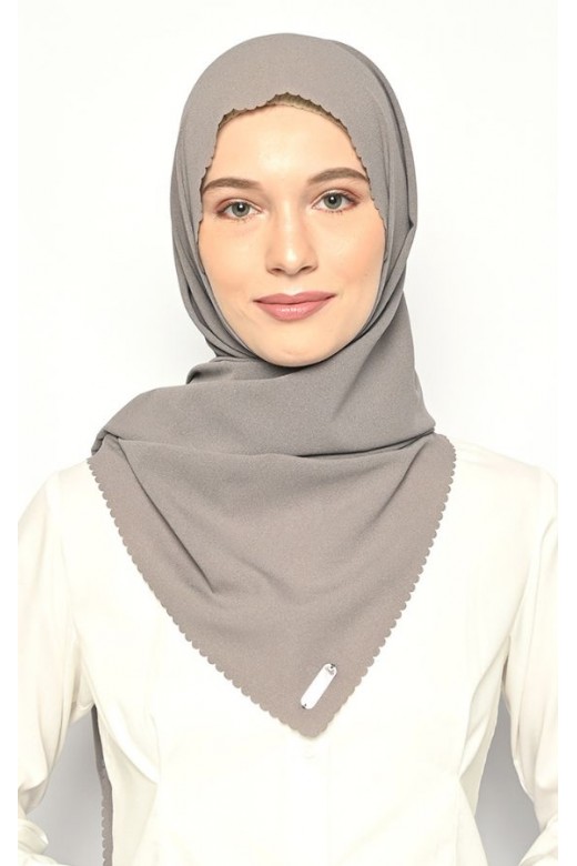 Sarita Pasmina Instan Lasercut Grey